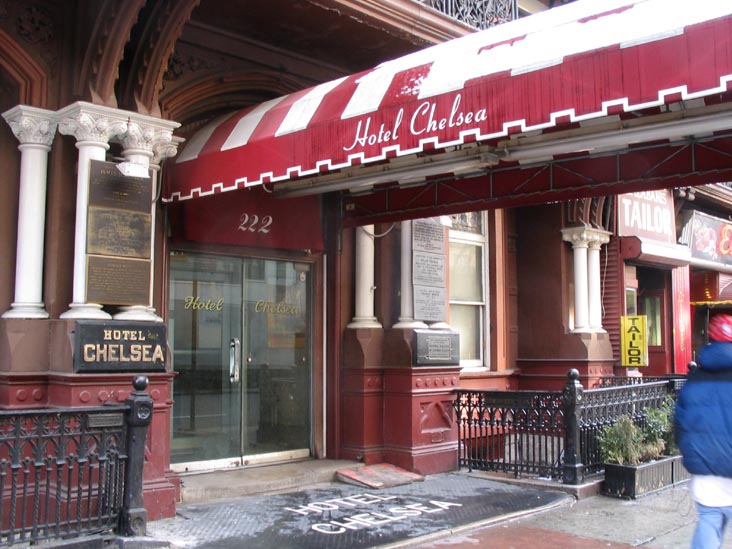 Hotel Chelsea Entrance, 222 West 23rd Street, Chelsea, Manhattan
