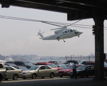 Helicopter Landing Near 34th Street, Midtown Manhattan