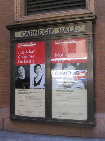 Carnegie Hall Announcements, West 57th Street, Midtown Manhattan