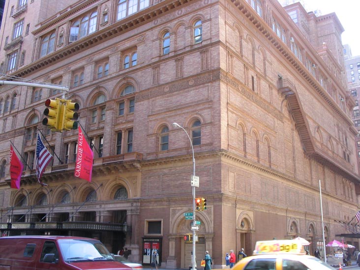 Carnegie Hall, Seventh Avenue and 57th Street, SE Corner, Midtown Manhattan