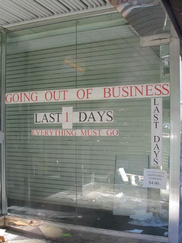 Going out of Business, North side of 42nd Street between Sixth Avenue and Broadway