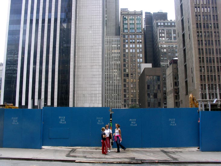 Bank of America Tower Progress, 43rd Street Between Sixth and Seventh Avenues, Midtown Manhattan, September 3, 2004