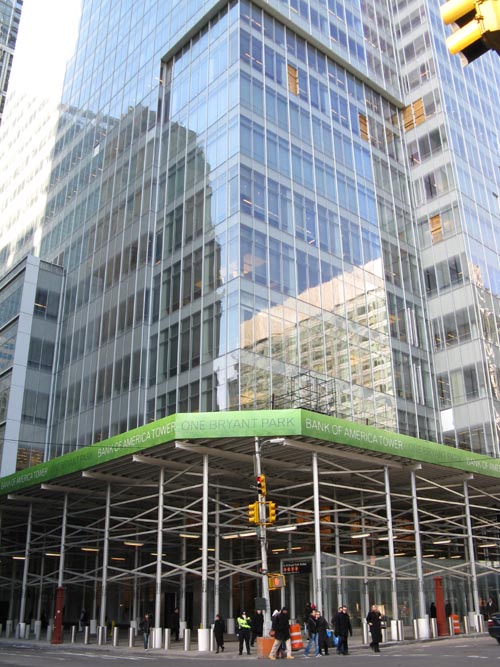 Bank of America Tower Progress, 42nd Street and Sixth Avenue, NW Corner, Midtown Manhattan, January 21, 2009