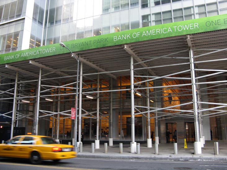 Bank of America Tower Progress, 42nd Street and Sixth Avenue, NW Corner, Midtown Manhattan, January 21, 2009