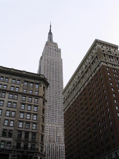 Empire State Building From Sixth Avenue and 34th Street, Midtown Manhattan