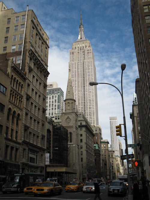 Empire State Building From Fifth Avenue and 28th Street, Midtown Manhattan, December 22, 2010