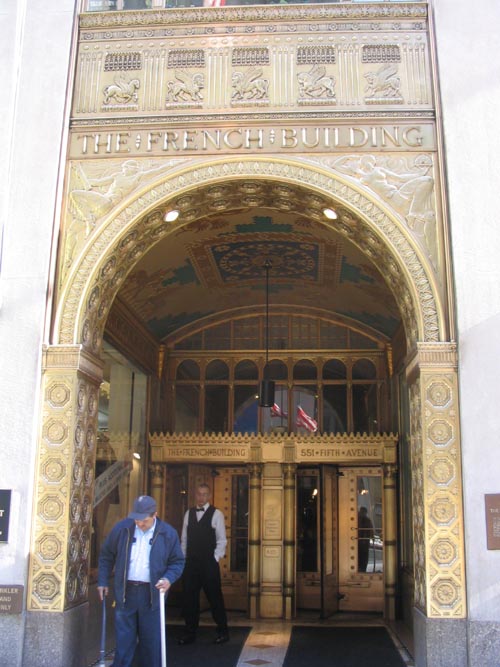Fred F. French Building Entrance, at 551 Fifth Avenue, Midtown Manhattan