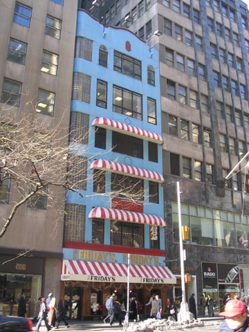 604 Fifth Avenue, now a TGI Friday's, designed by William Van Alen, architect of the Chrysler Building, Midtown Manhattan
