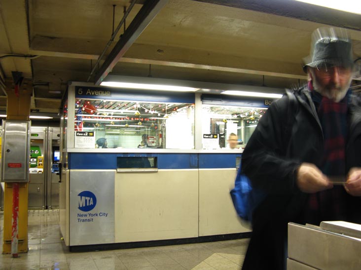 Token Booth, Fifth Avenue-59th Street Subway Station, Midtown Manhattan, December 19, 2008