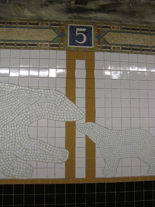 Tile Mosaic, Queens-Bound Platform, Fifth Avenue-59th Street Subway Station, Midtown Manhattan, December 19, 2008