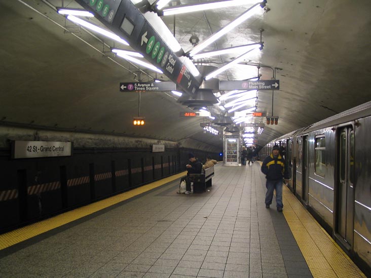 7 Train Platform, Grand Central-42nd Street Subway Station, Midtown Manhattan, February 12, 2006, 3:30 a.m.