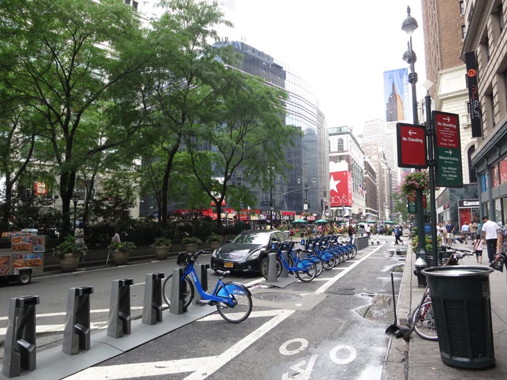 Citi Bike Racks, Greeley Square, Midtown Manhattan, August 12, 2013
