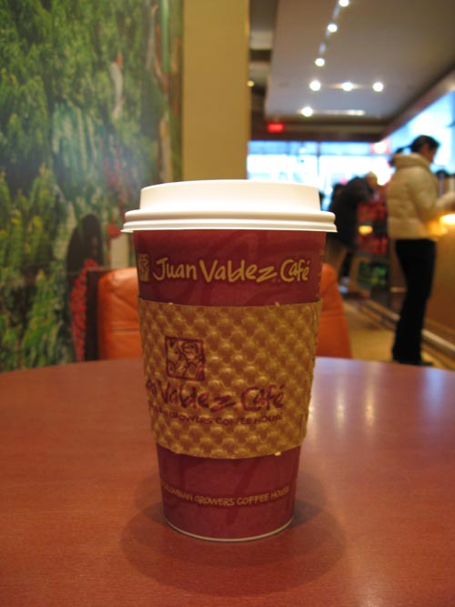 Medium Coffee, Juan Valdez Cafe, 140 East 57th Street, Midtown Manhattan