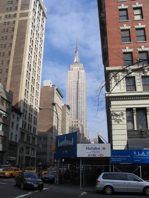 Empire State Building from 26th Street and Fifth Avenue, NE Corner, Madison Square Park, Midtown Manhattan