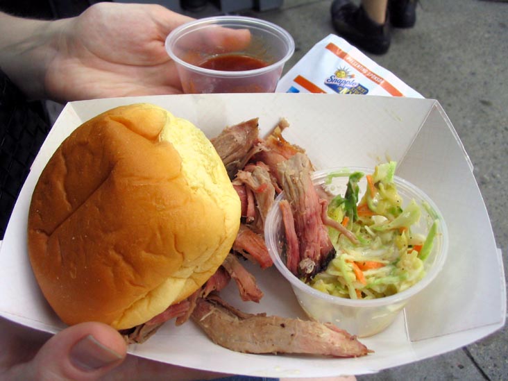 Pulled Pork Shoulder & Coleslaw, Ubon's "Champion's Choice," 5th Annual Big Apple Barbecue Block Party, Madison Square Park, Midtown Manhattan, June 10, 2007