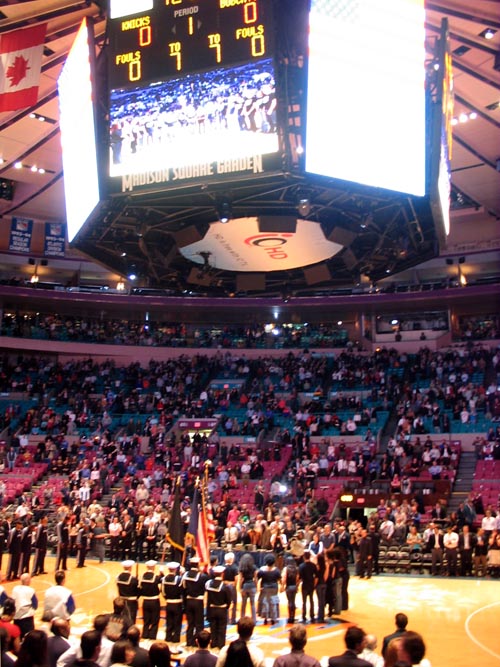National Anthem, New York Knicks vs. Charlotte Bobcats, Madison Square Garden, Midtown Manhattan, April 9, 2008