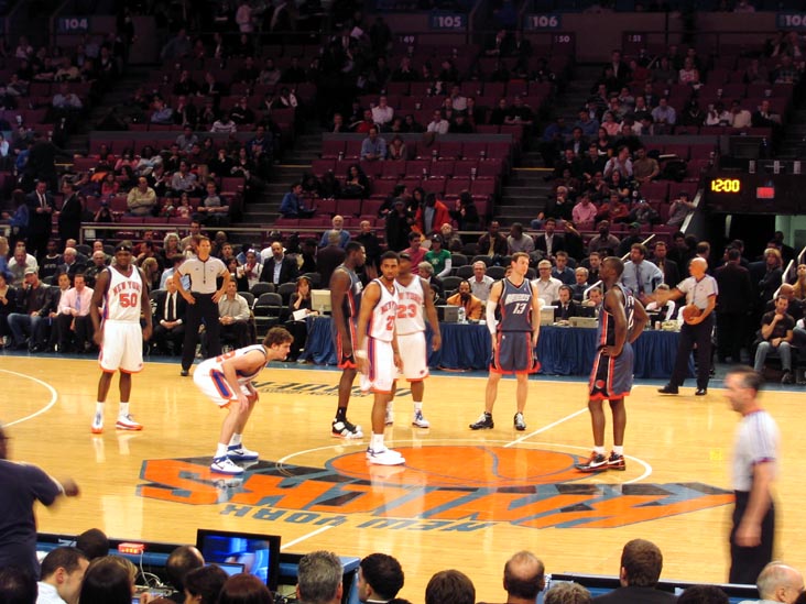 Tip-Off, New York Knicks vs. Charlotte Bobcats, Madison Square Garden, Midtown Manhattan, April 9, 2008
