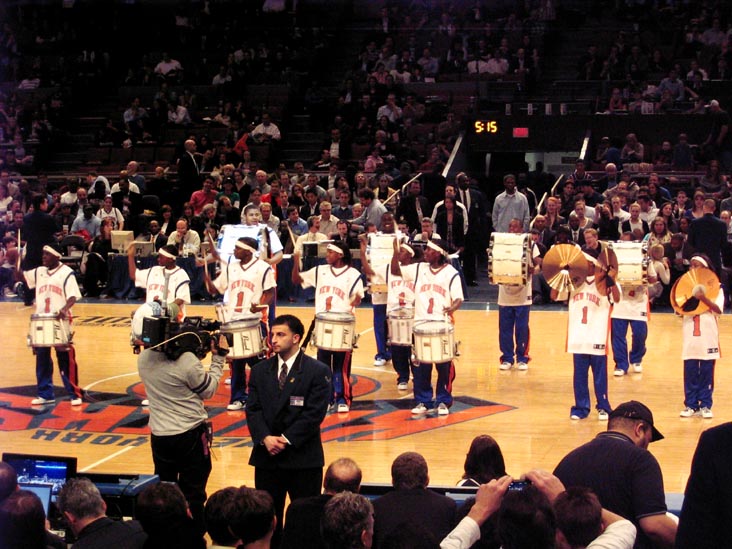 New York Sticks, Second Quarter Time Out, New York Knicks vs. Charlotte Bobcats, Madison Square Garden, Midtown Manhattan, April 9, 2008