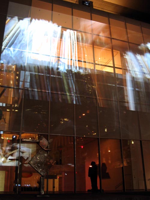 Doug Aitken's "Sleepwalkers," MoMA, 11 West 53 Street, Midtown Manhattan