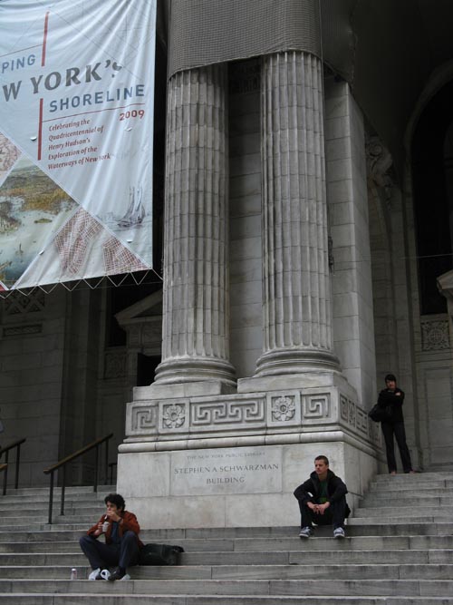 New York Public Library, Fifth Avenue and 42nd Street, Midtown Manhattan, October 13, 2009