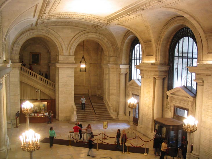 Astor Hall, New York Public Library, Fifth Avenue at 42nd Street, Midtown Manhattan, April 16, 2004