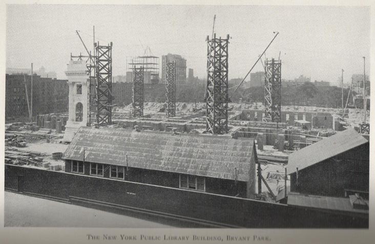 New York Public Library During Construction From 1902 Parks Department Annual Report