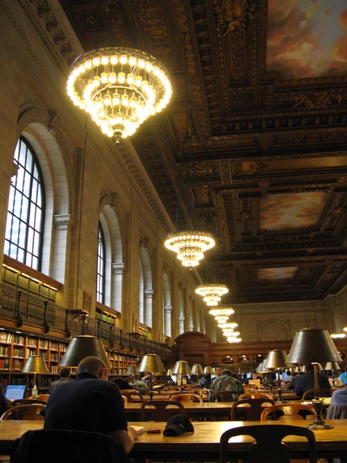 Rose Main Reading Room, New York Public Library, Fifth Avenue and 42nd Street, Midtown Manhattan, October 15, 2009