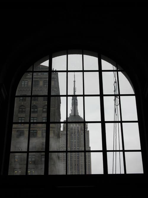 Empire State Building From Bill Blass Public Catalog Room Outside Rose Main Reading Room, New York Public Library, Fifth Avenue and 42nd Street, Midtown Manhattan, October 16, 2009