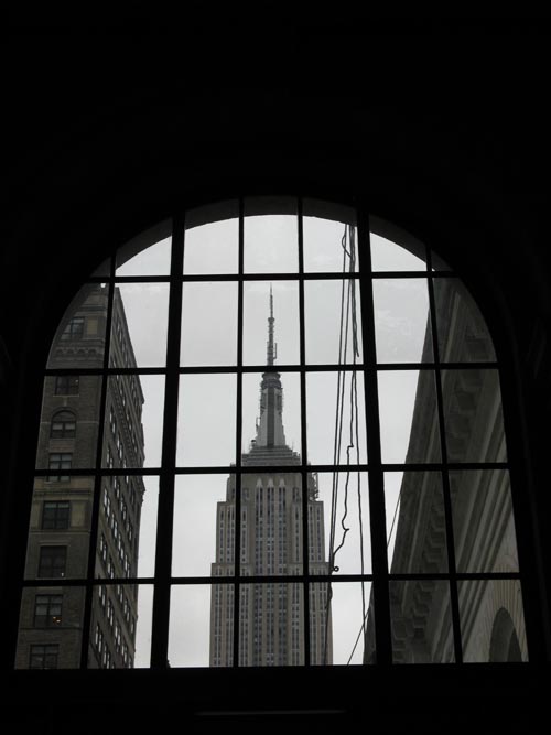 Empire State Building From Bill Blass Public Catalog Room Outside Rose Main Reading Room, New York Public Library, Fifth Avenue and 42nd Street, Midtown Manhattan, October 16, 2009