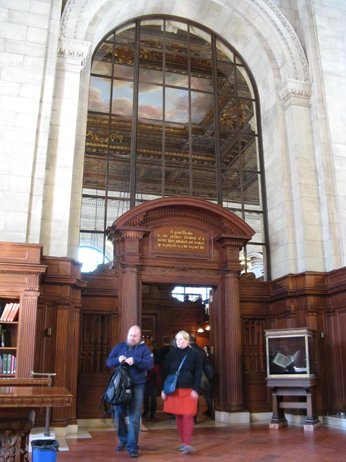 Entrance To Rose Main Reading Room From Bill Blass Public Catalog Room, New York Public Library, Fifth Avenue and 42nd Street, Midtown Manhattan, October 20, 2009