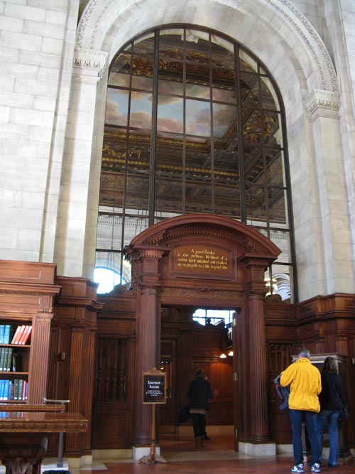 Entrance To Rose Main Reading Room From Bill Blass Public Catalog Room, New York Public Library, Fifth Avenue and 42nd Street, Midtown Manhattan, October 20, 2009