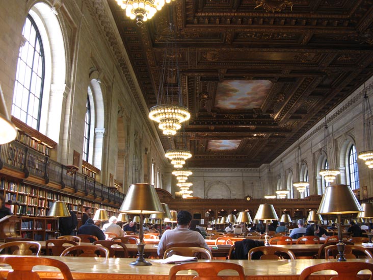 Rose Main Reading Room, New York Public Library, Fifth Avenue and 42nd Street, Midtown Manhattan, October 20, 2009