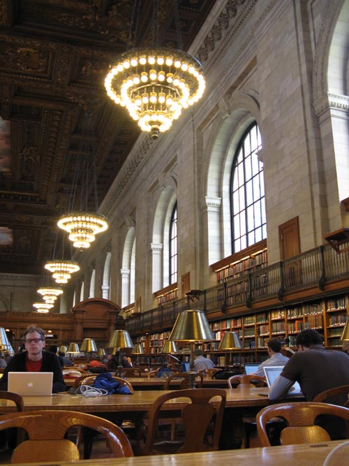Rose Main Reading Room, New York Public Library, Fifth Avenue and 42nd Street, Midtown Manhattan, October 22, 2009