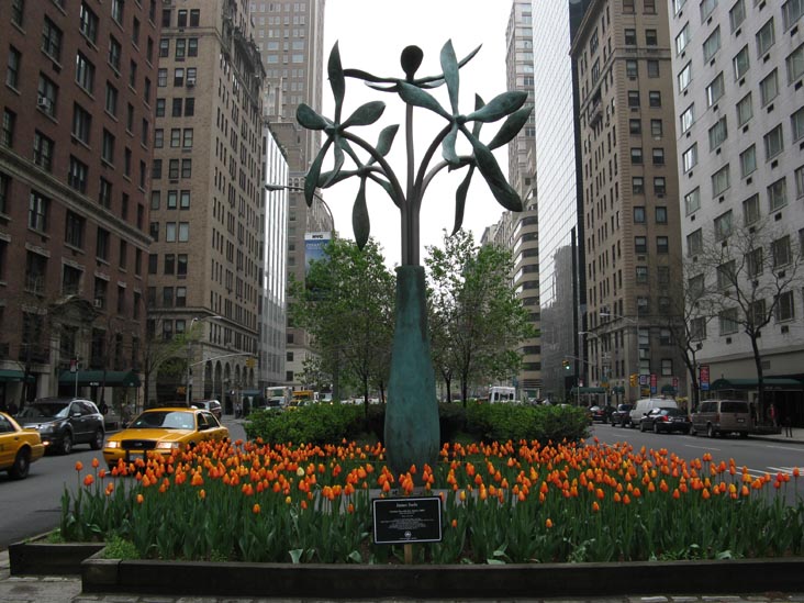James Surls' Standing Vase With Five Flowers, 57th Street and Park Avenue, Midtown Manhattan, April 21, 2009