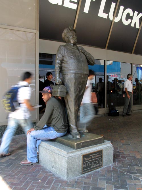 Ralph Kramden Statue, Port Authority Bus Terminal, Eighth Avenue Entrance, Midtown Manhattan