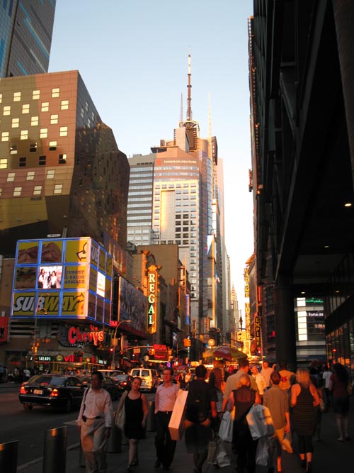 View Down 42nd Street From Port Authority Bus Terminal, 625 Eighth Avenue, Midtown Manhattan, June 30, 2011