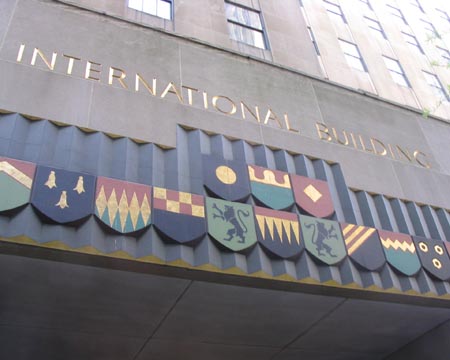 International Building Entrance, Rockefeller Center, Midtown Manhattan