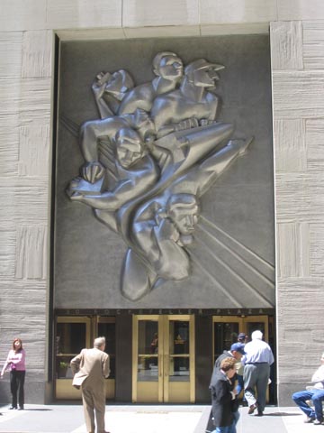 Isamu Noguchi's News Sculpture, AP Building, Rockefeller Center, Midtown Manhattan