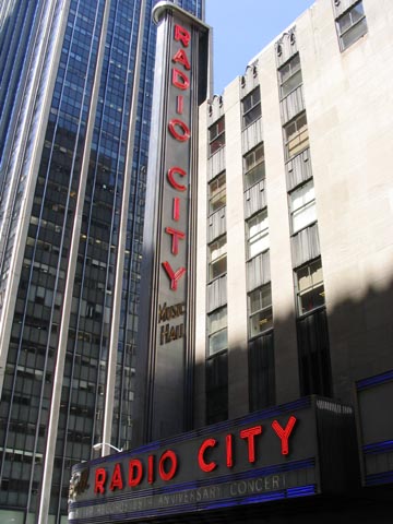 Radio City Music Hall Sign, Rockefeller Center, Midtown Manhattan