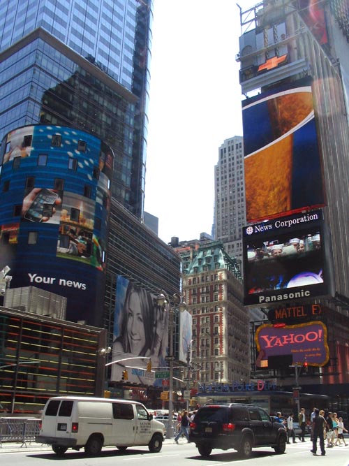 One Times Square From 43rd Street and Seventh Avenue, Times Square, Midtown Manhattan