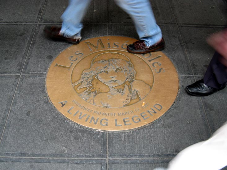 Les Misérables Medallion, Imperial Theatre, 249 West 45th Street, Midtown Manhattan, May 8, 2008