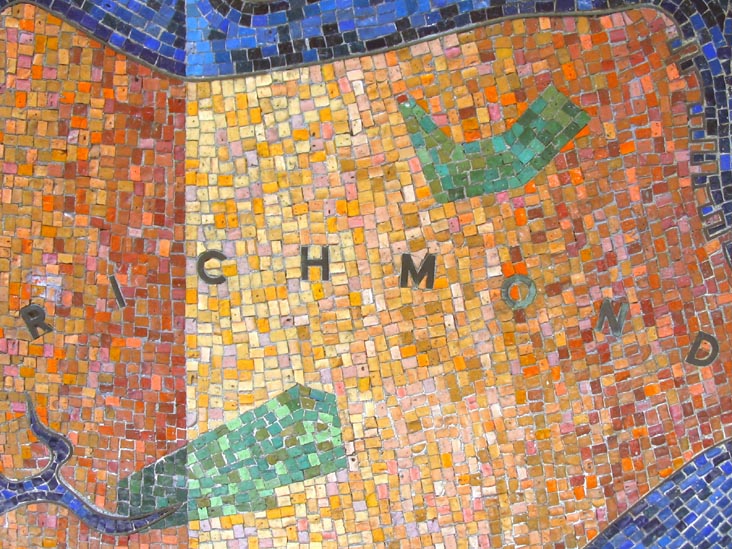 Mosaic, NYPD Station, 43rd Street Between Broadway and Seventh Avenue, Times Square, Midtown Manhattan