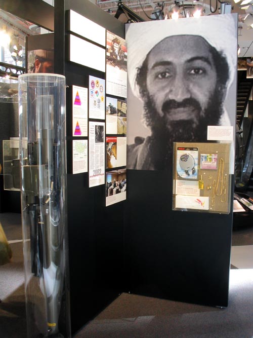 "The relationship between the Taliban and bin Laden is believed to have flourished in large part due to the Taliban's substantial reliance on the opium trade as a source of revenue" DEA Museum Target America Exhibit, One Times Square, Times Square, Midtown Manhattan
