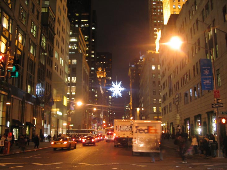 UNICEF Snowflake, Looking South From Fifth Avenue and 58th Street, Midtown Manhattan