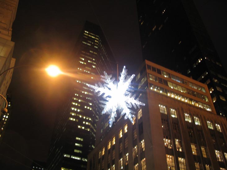 UNICEF Snowflake, Looking Southeast From Fifth Avenue and 57th Street, Midtown Manhattan