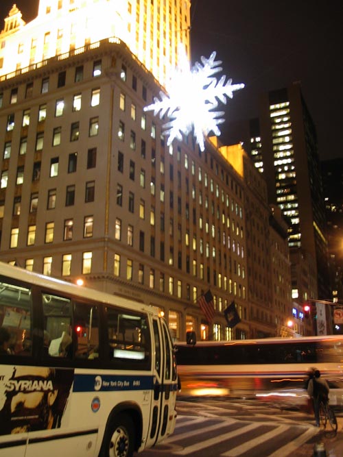 UNICEF Snowflake, Looking Southwest From Fifth Avenue and 57th Street, Midtown Manhattan