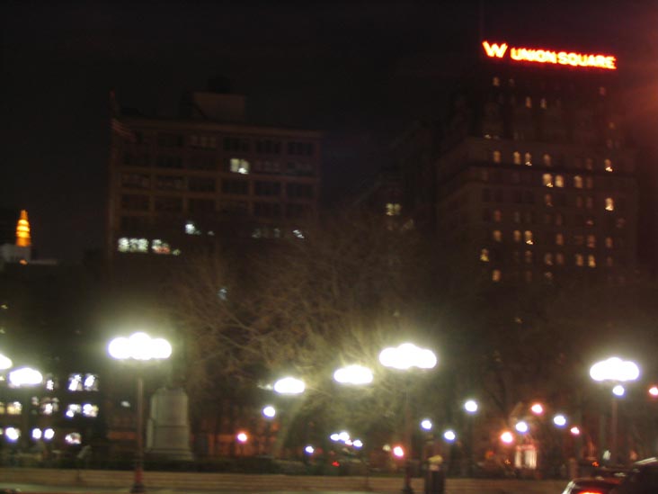South End of Union Square at Night, Manhattan