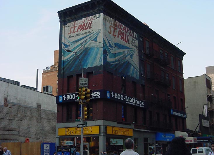 Republic Airlines Ad, Third Avenue and 59th Street, NE Corner, Upper East Side, Manhattan, June 2003