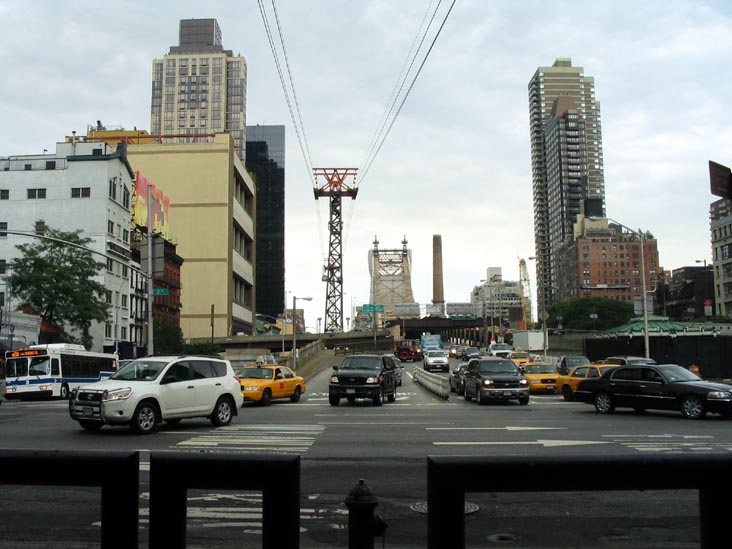 Queensboro Bridge Approach From Tramway Plaza, 59th Street and Second Avenue, Upper East Side, Manhattan