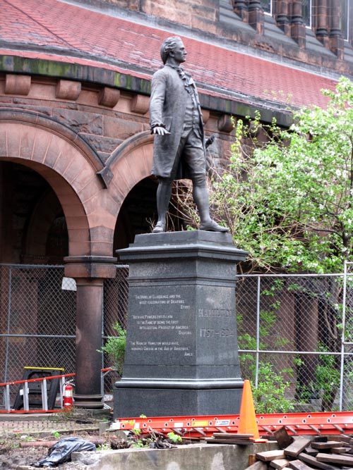 Alexander Hamilton Statue, Hamilton Grange, 287 Convent Avenue, Hamilton Heights, Manhattan, April 29, 2008